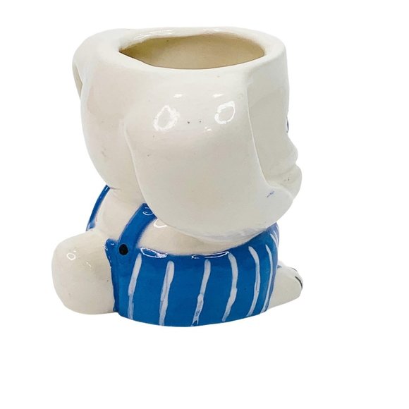 Vintage Easter Bunny Rabbit Child Planter Mug Cup Anthropomorphic Kitsch Spring - Picture 4 of 9